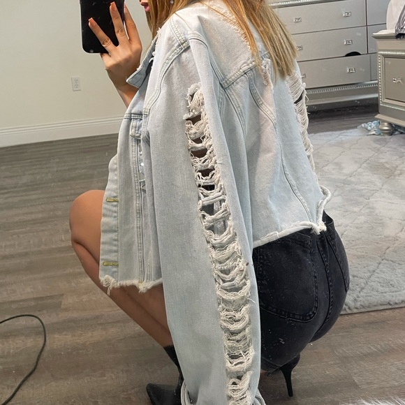 jean jacket, with diamonds - Picture 3 of 4